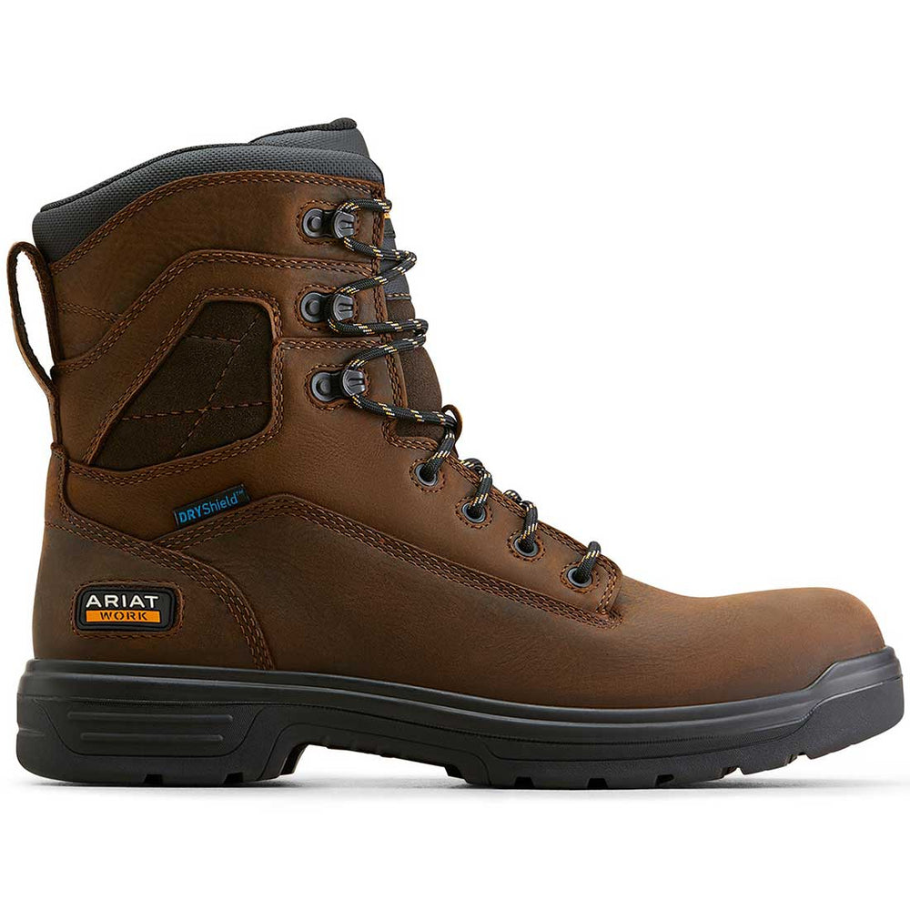 Turbo 8 inch Soft-Toe Waterproof Boot Rich Brown