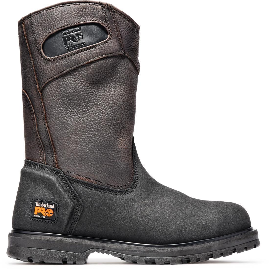 Powerwelt Steel-Toe Pull-On Work Boot Brown