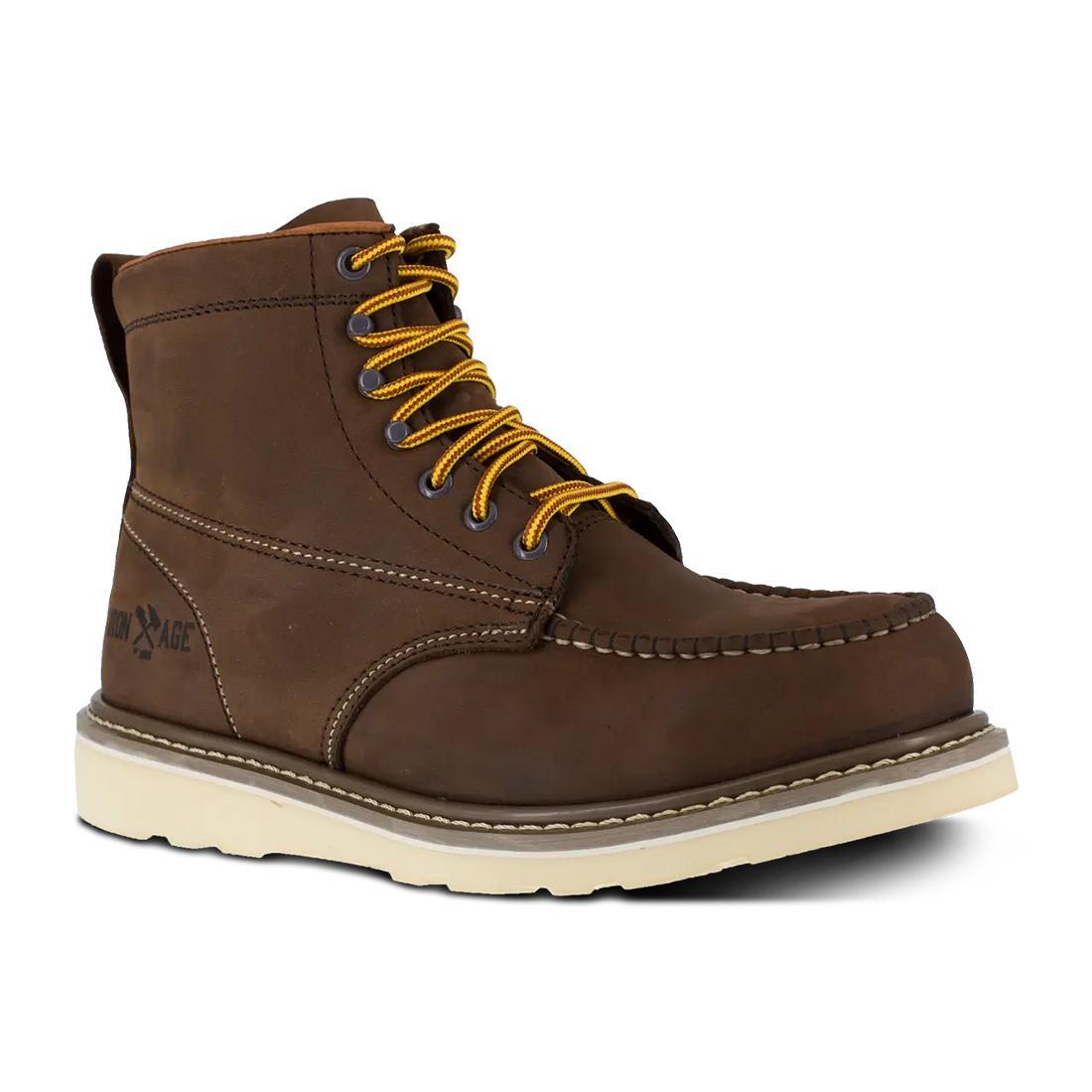 Reinforcer Steel-Toe 6-inch Wedge Work boot Brown