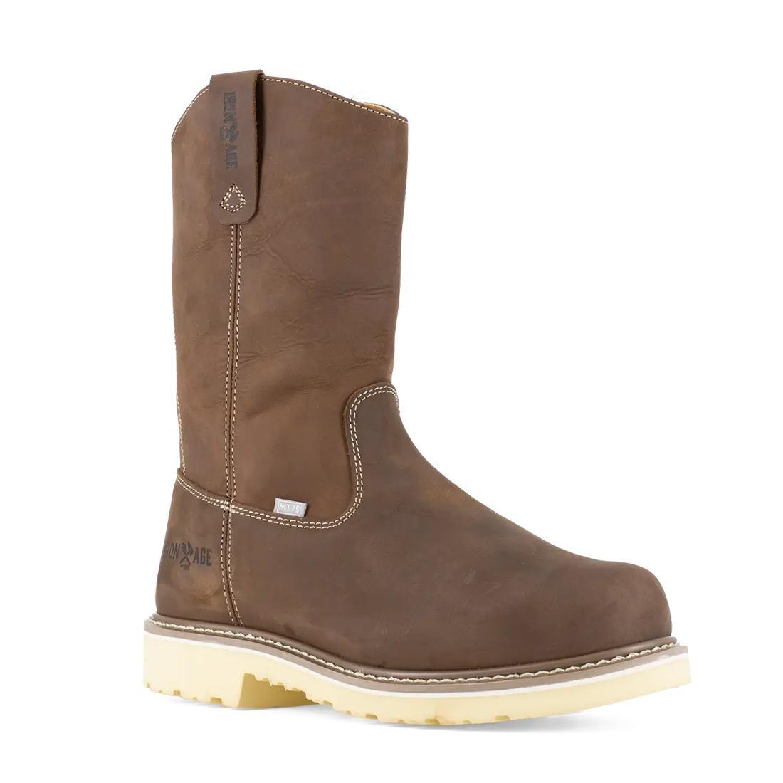 Solidifier Composite-Toe Pull-On 11 Inch Int Met Guard Work Boot Brown