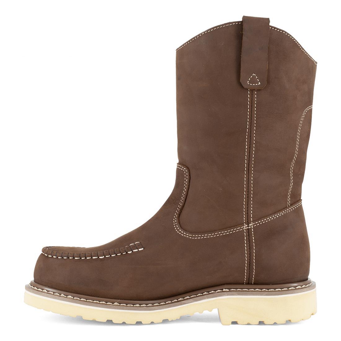 Solidifier Composite-Toe 11 Inch Pull-On Moc Toe Waterproof Work Boot Brown