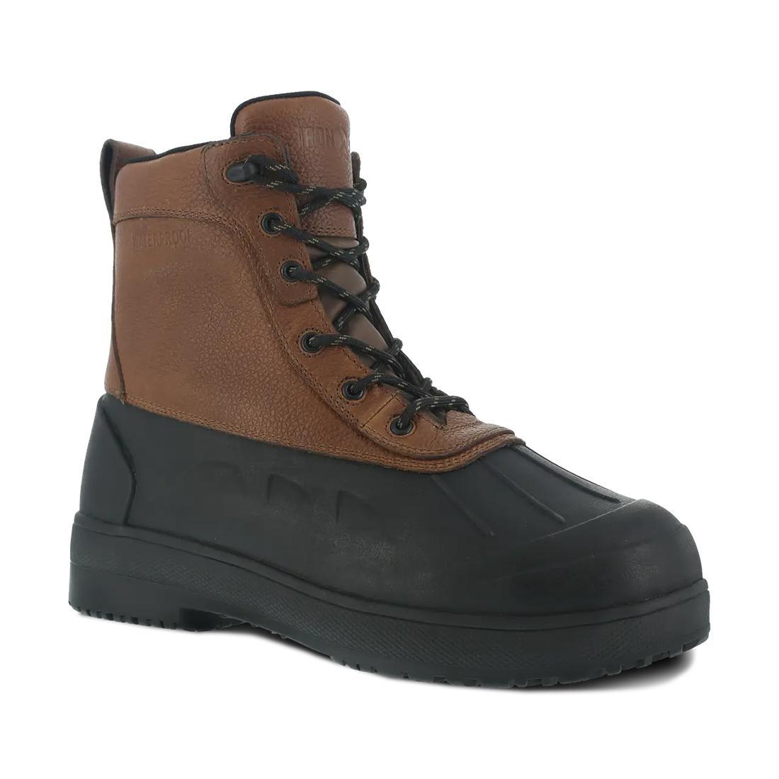 Women's Compound Composite-Toe Rubber Vamp Work Boot Black Brown