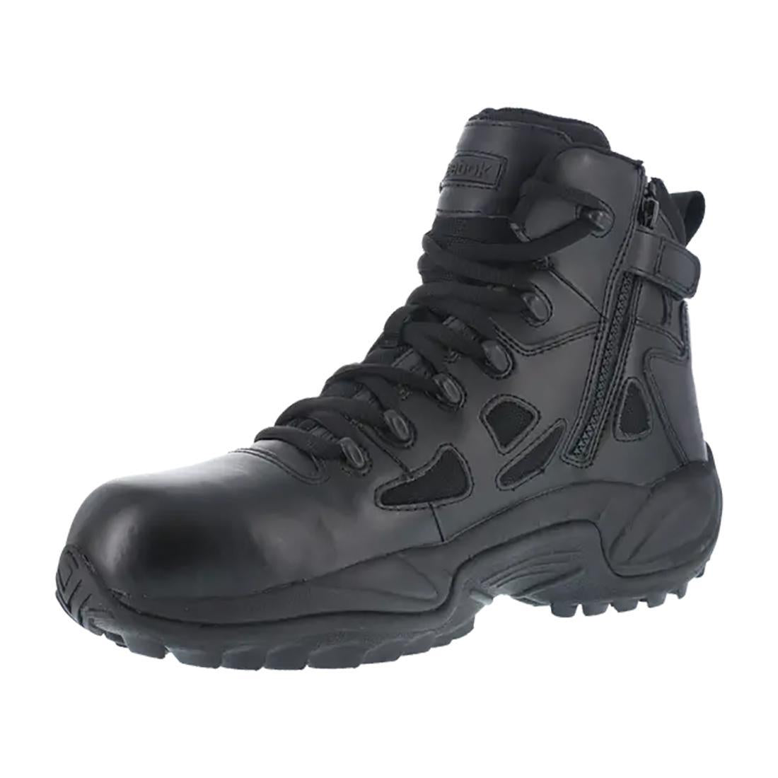 Rapid Response Rb 6 Inch Composite-Toe Side Zip Tactical Stealth Work Boot Black