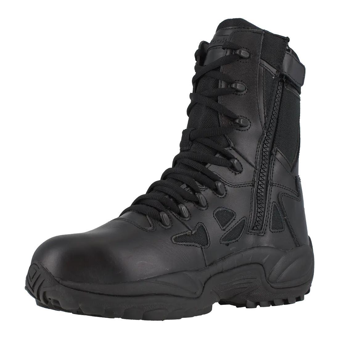 Women's Rapid Response Rb 8 Inch Composite-Toe Military Work Boot Black