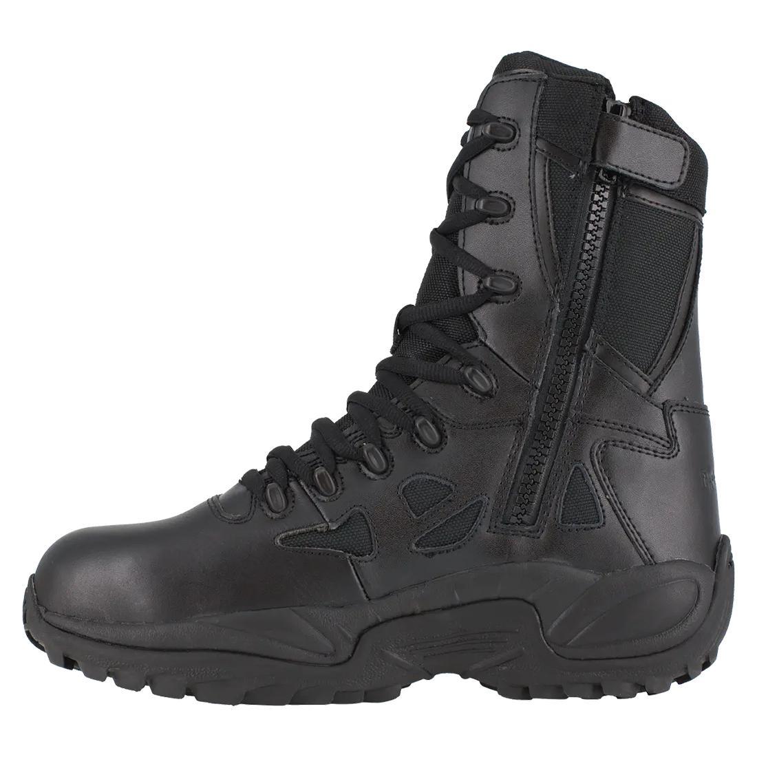 Women's Rapid Response Rb 8 Inch Composite-Toe Military Work Boot Black