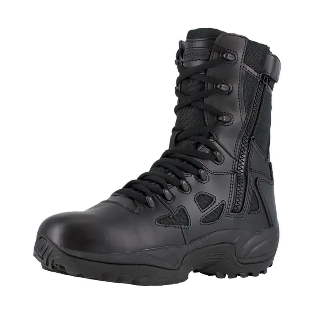 Women's Rapid Response Rb 8 Inch Soft-Toe Waterproof Military Work Boot Black