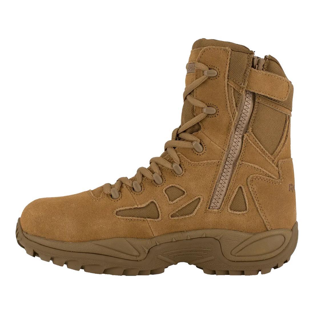Rapid Response Rb 8 Inch Composite-Toe Side Zip Stealth Military Work Boot Coyote