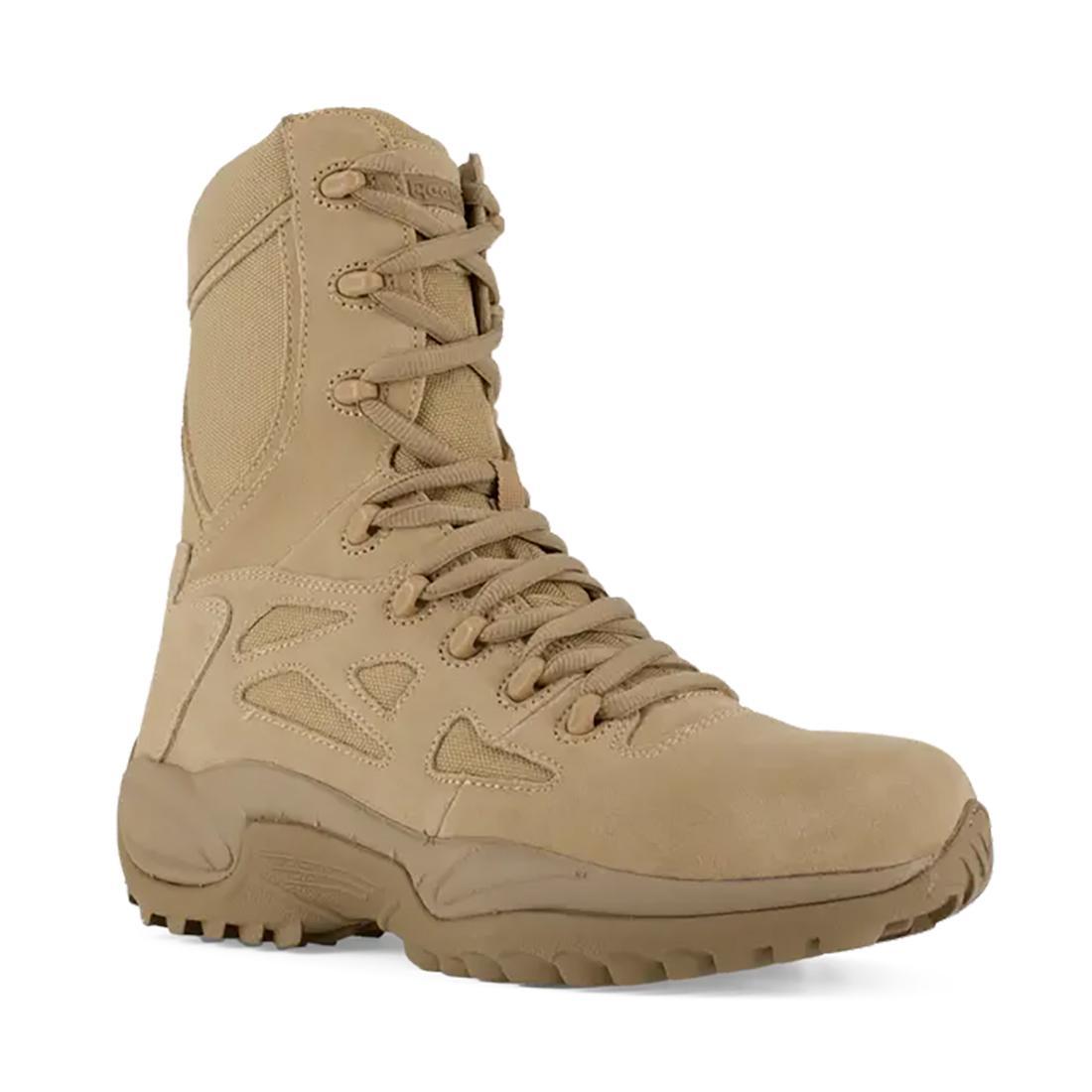 Rapid Response Rb 8 Inch Soft-Toe Side Zip Military Boot Desert Tan