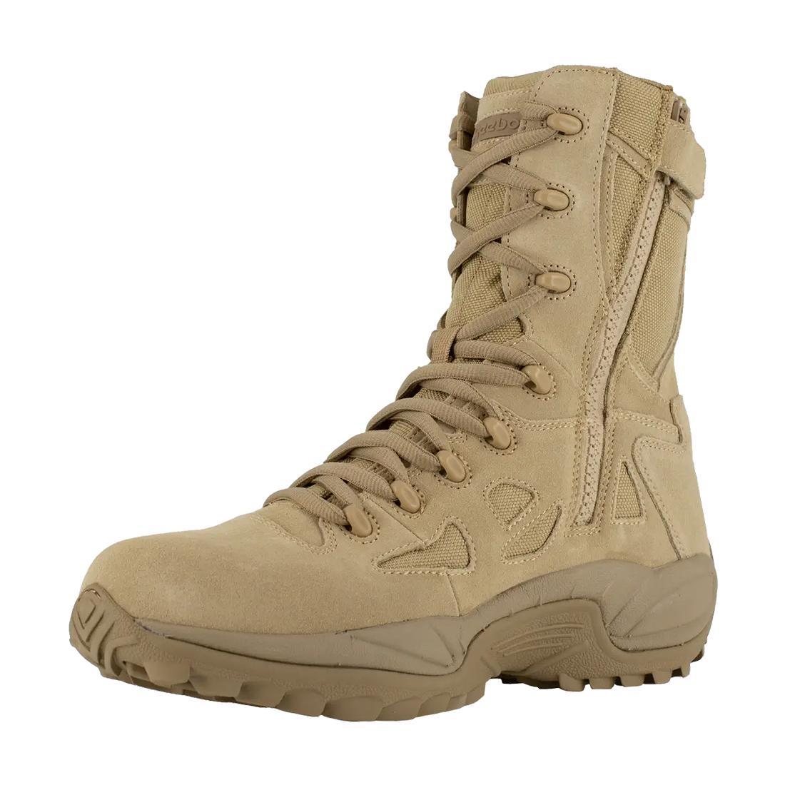 Rapid Response Rb 8 Inch Soft-Toe Side Zip Military Boot Desert Tan