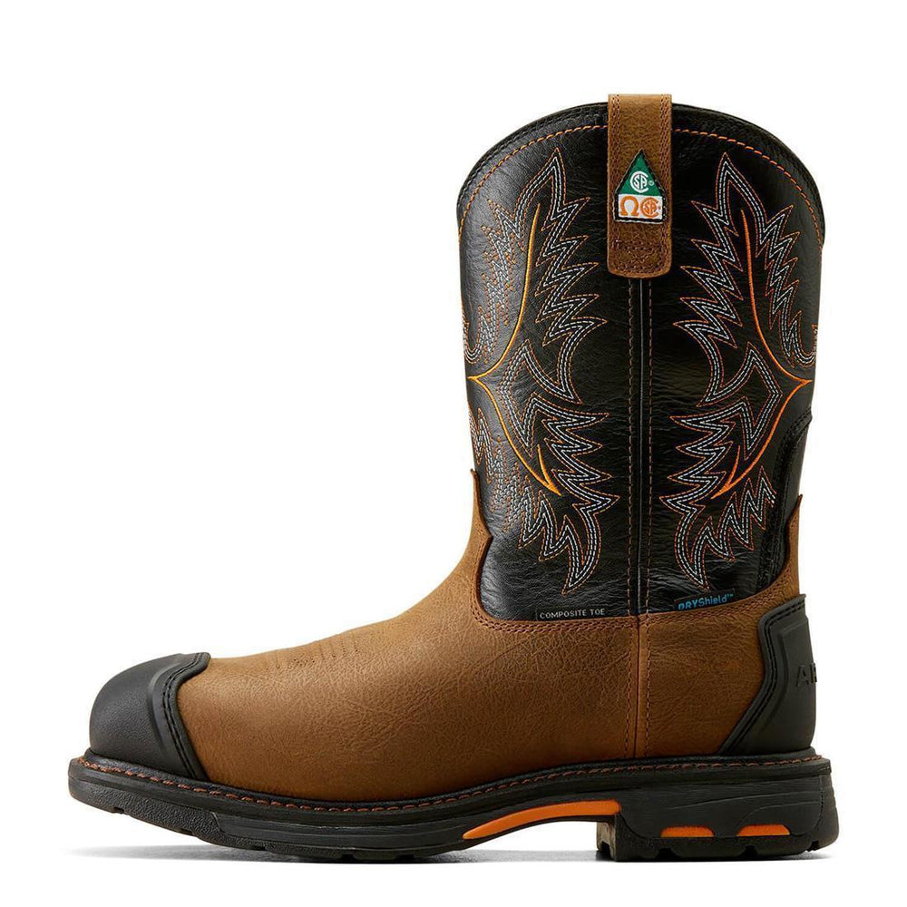 Ariat WorkHog Composite-Toe CSA XTR Waterproof Work Boot Rye Brown Heel