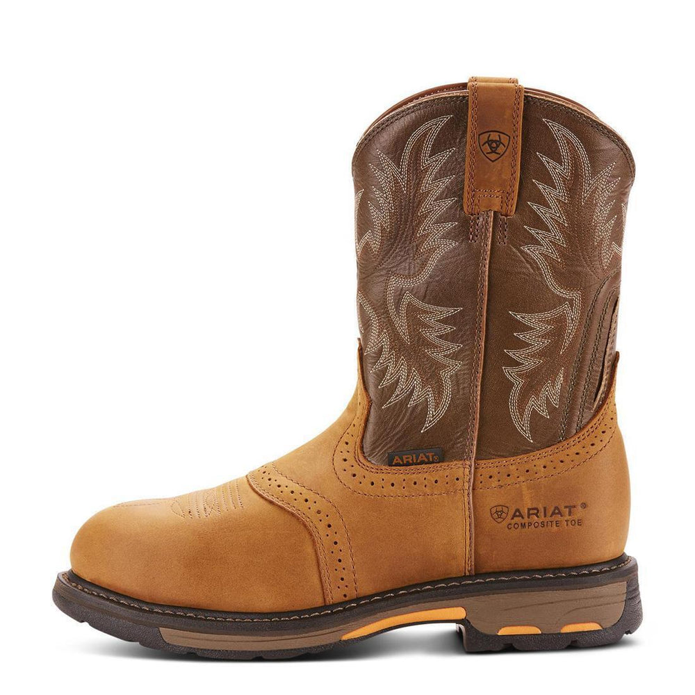 Ariat WorkHog Composite-Toe Work Boot Aged Bark Heel