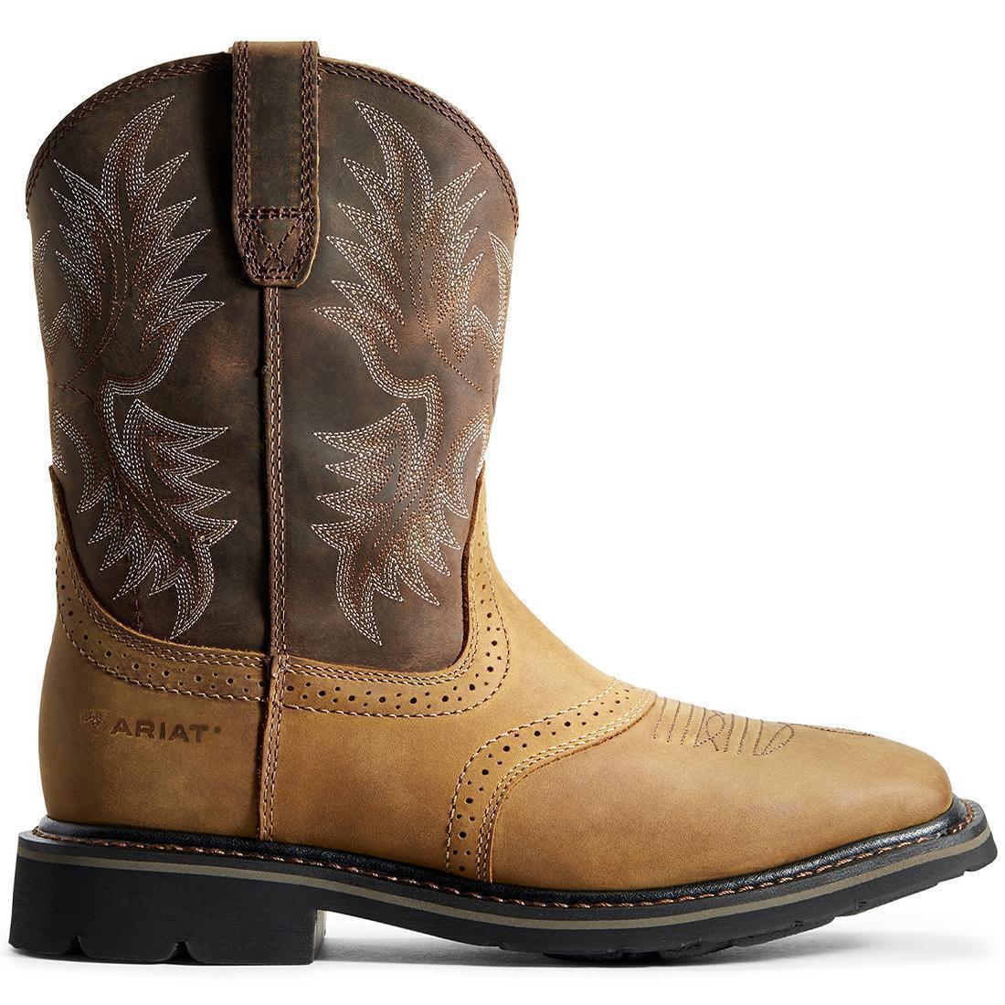 Sierra Soft-Toe Wide Square Toe Boot Aged Bark