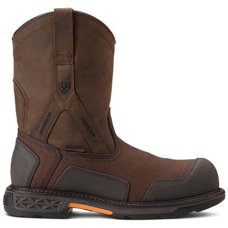 Ariat OverDrive XTR Composite-Toe Waterproof Work Boot Brown Cordura Detail
