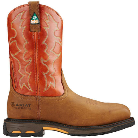 Ariat WorkHog Composite-Toe CSA Wide Square Toe Work Boot Dark Earth Side