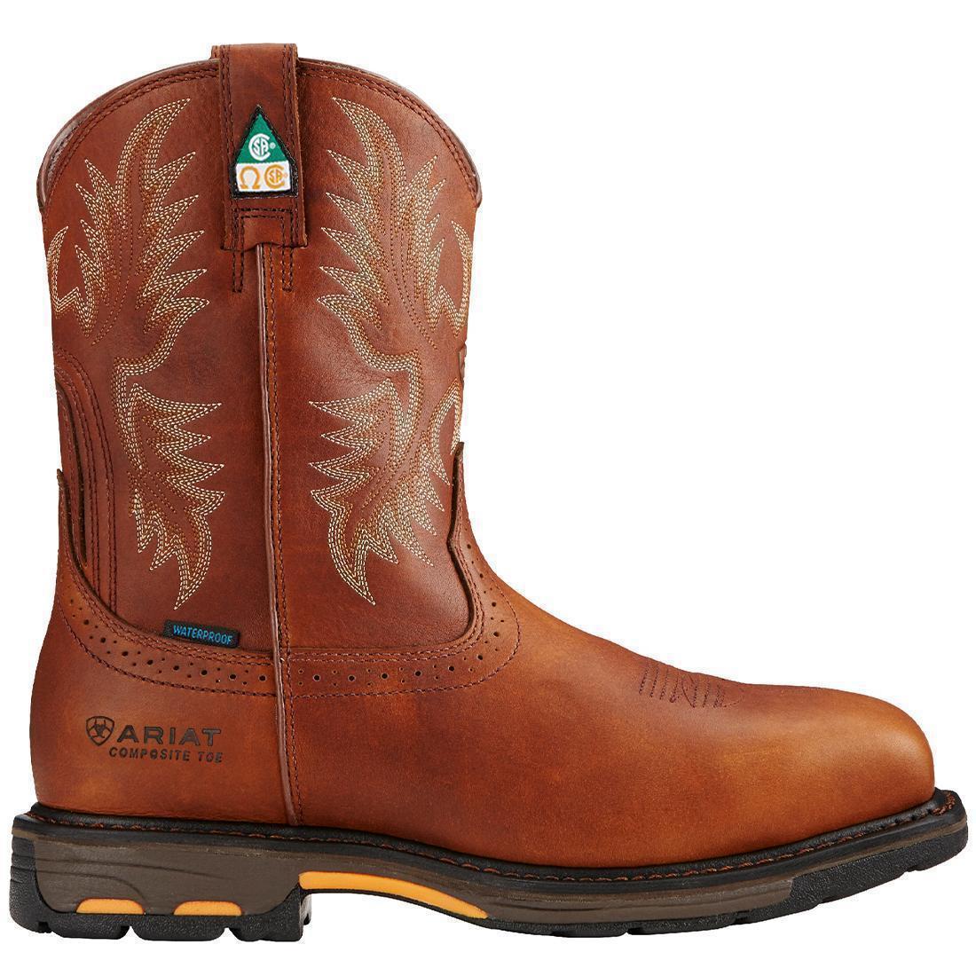 WorkHog Composite-Toe CSA Waterproof Wide Square Toe Work Boot Dark Copper