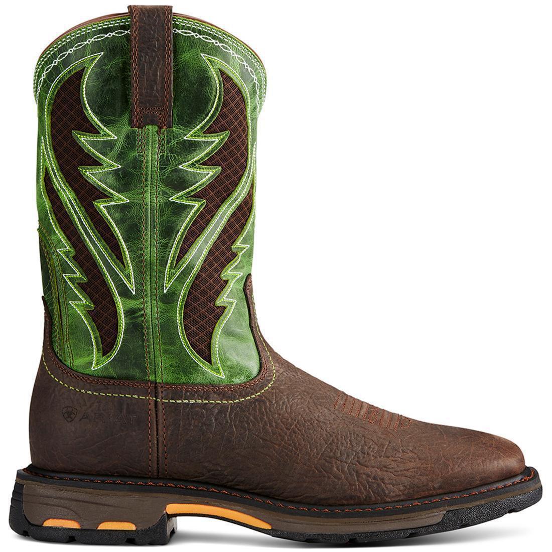 WorkHog VentTEK Soft-Toe Wide Square Toe Boot Bruin Brown