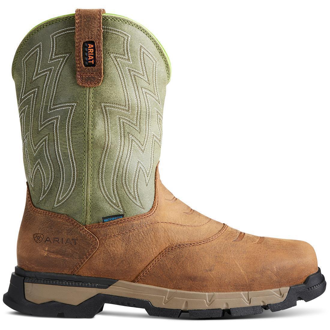 Rebar Flex Soft-Toe Waterproof Western Boot Rye Brown
