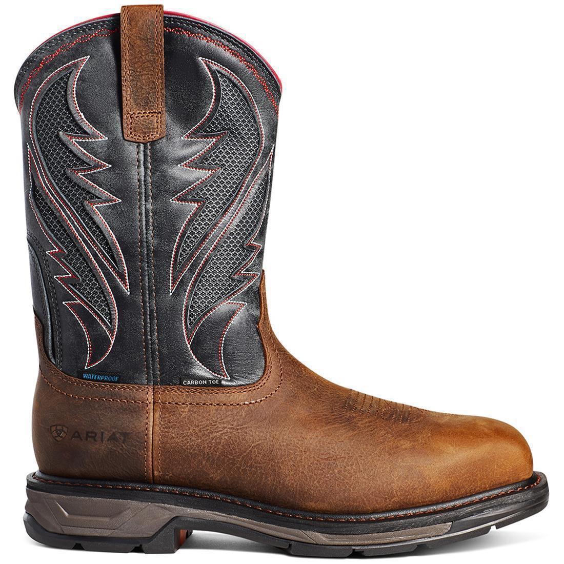 WorkHog XT VentTEK Waterproof Carbon Toe Work Boot Rye Brown