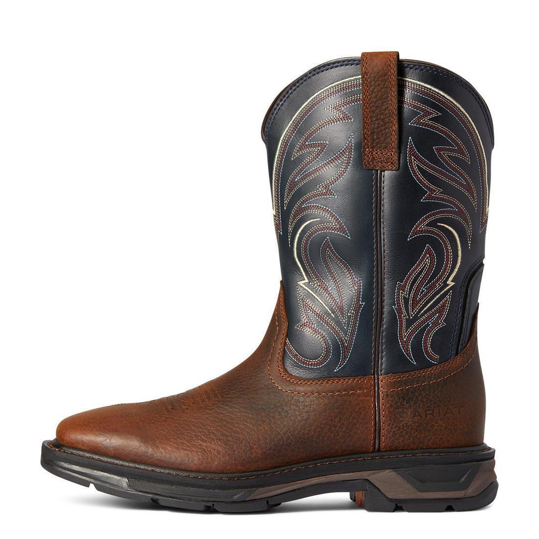 Ariat WorkHog XT Cottonwood Work Boot Brown Oiled Rowdy Side