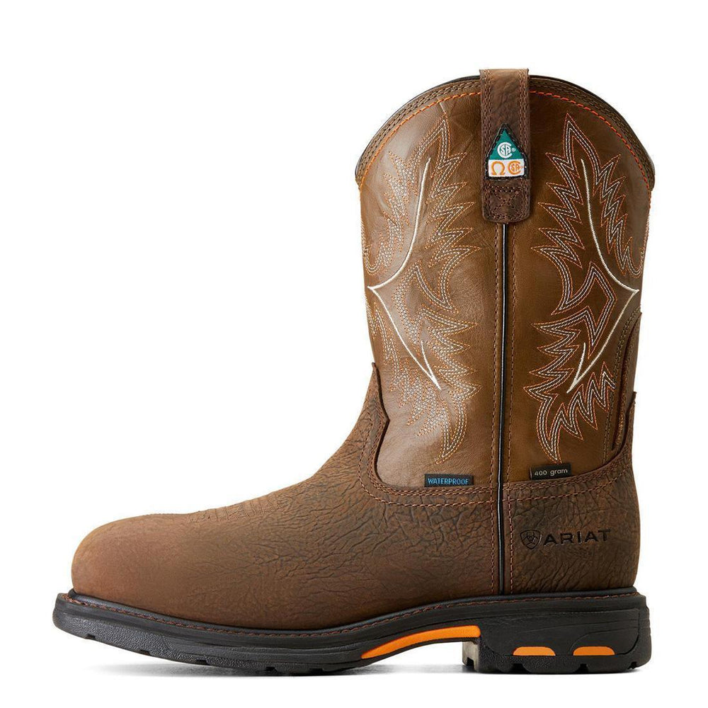 Ariat WorkHog Composite-Toe CSA Waterproof Insulated Work Boot Bruin Brown Detail