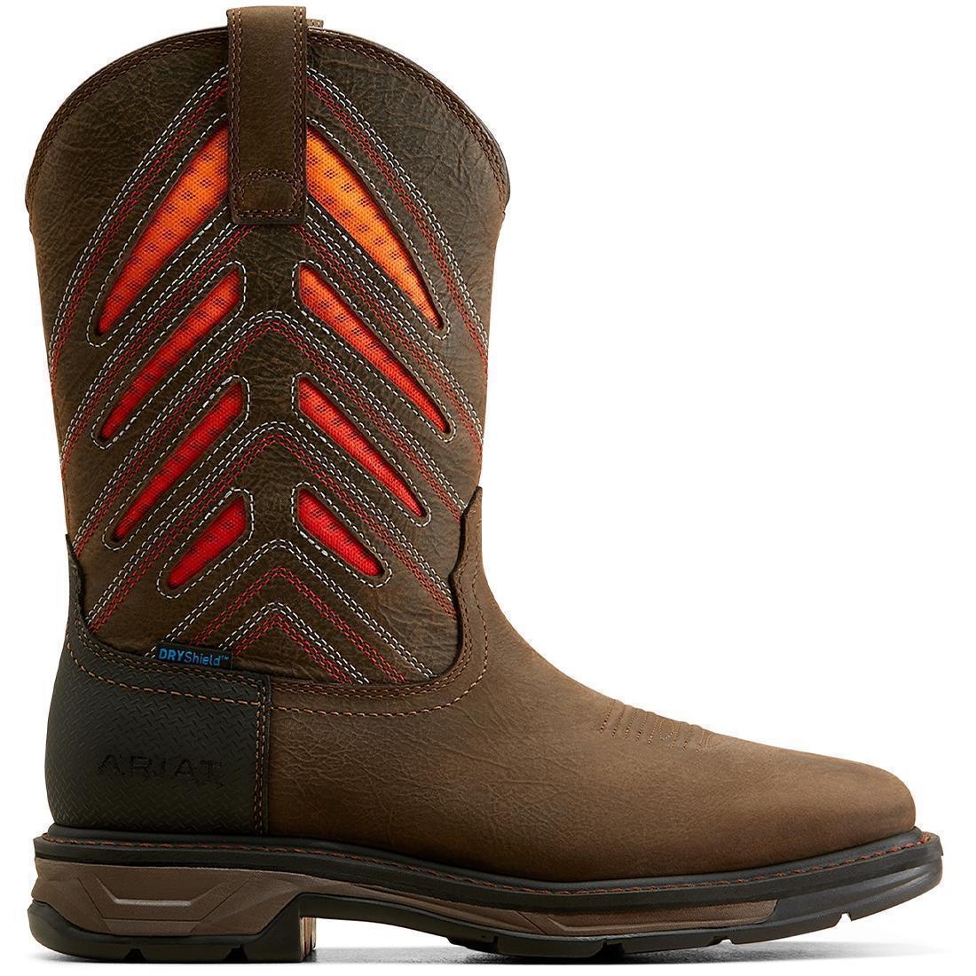 WorkHog XT VentTEK Waterproof Soft-Toe Work Boot Iron Coffee