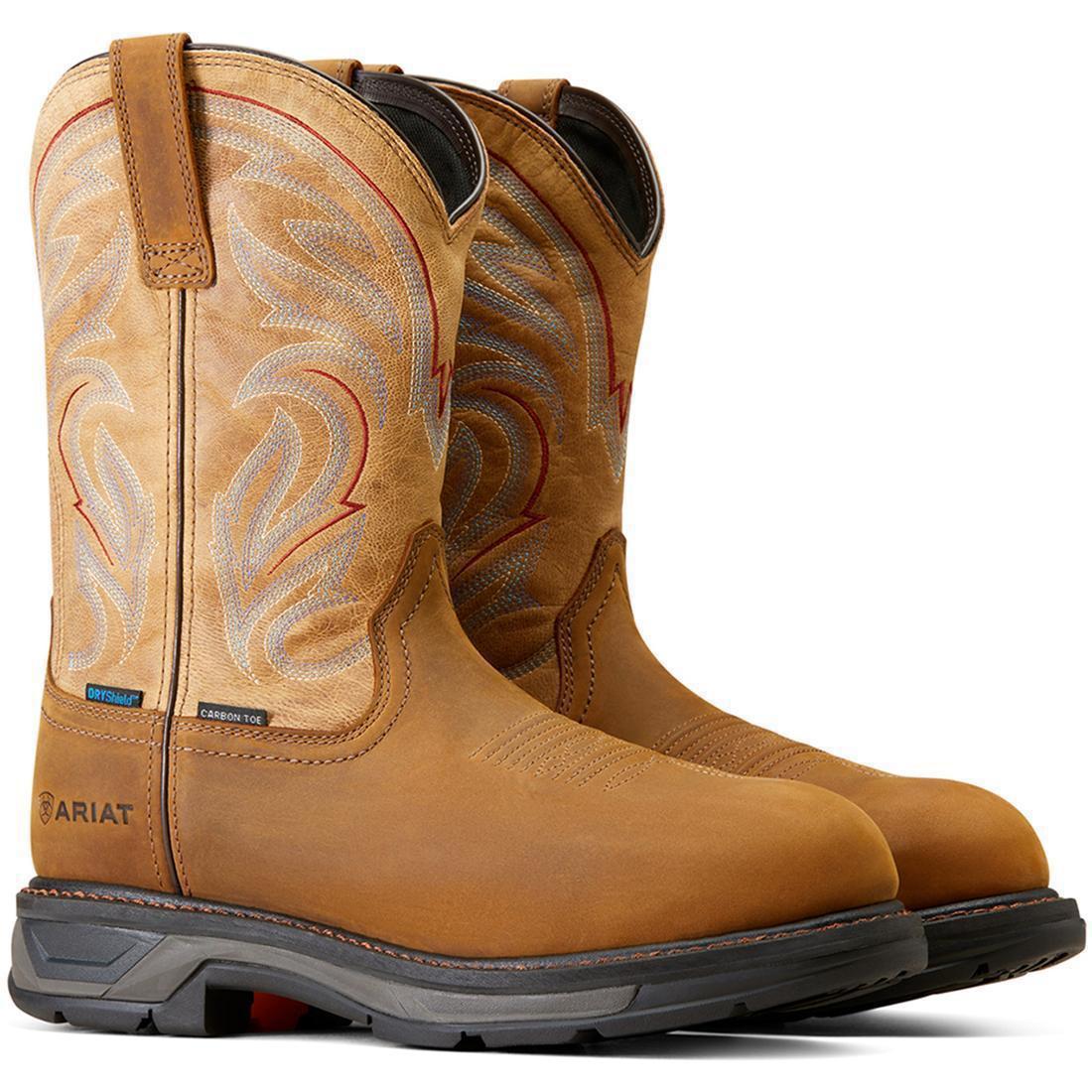 WorkHog XT Waterproof Carbon Toe Work Boot Distressed Brown