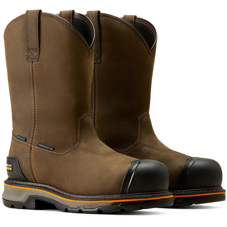 Ariat Stump Jumper BOA Composite-Toe Waterproof Pull-On Work Boot Iron Coffee Detail