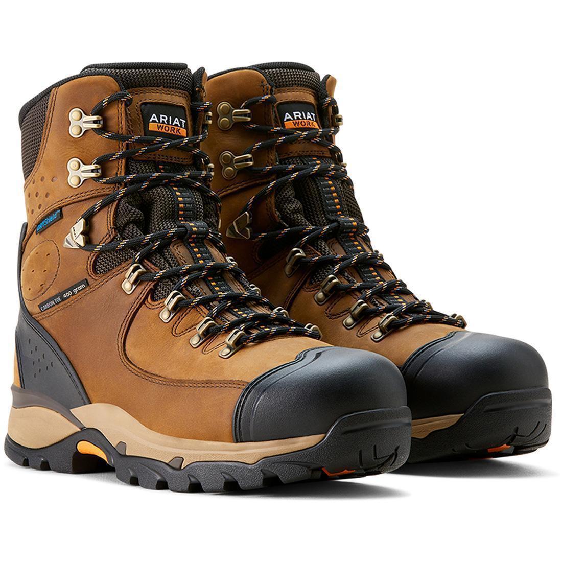 Endeavor 8 inch Carbon-Toe Waterproof Insulated Work Boot Dusted Brown