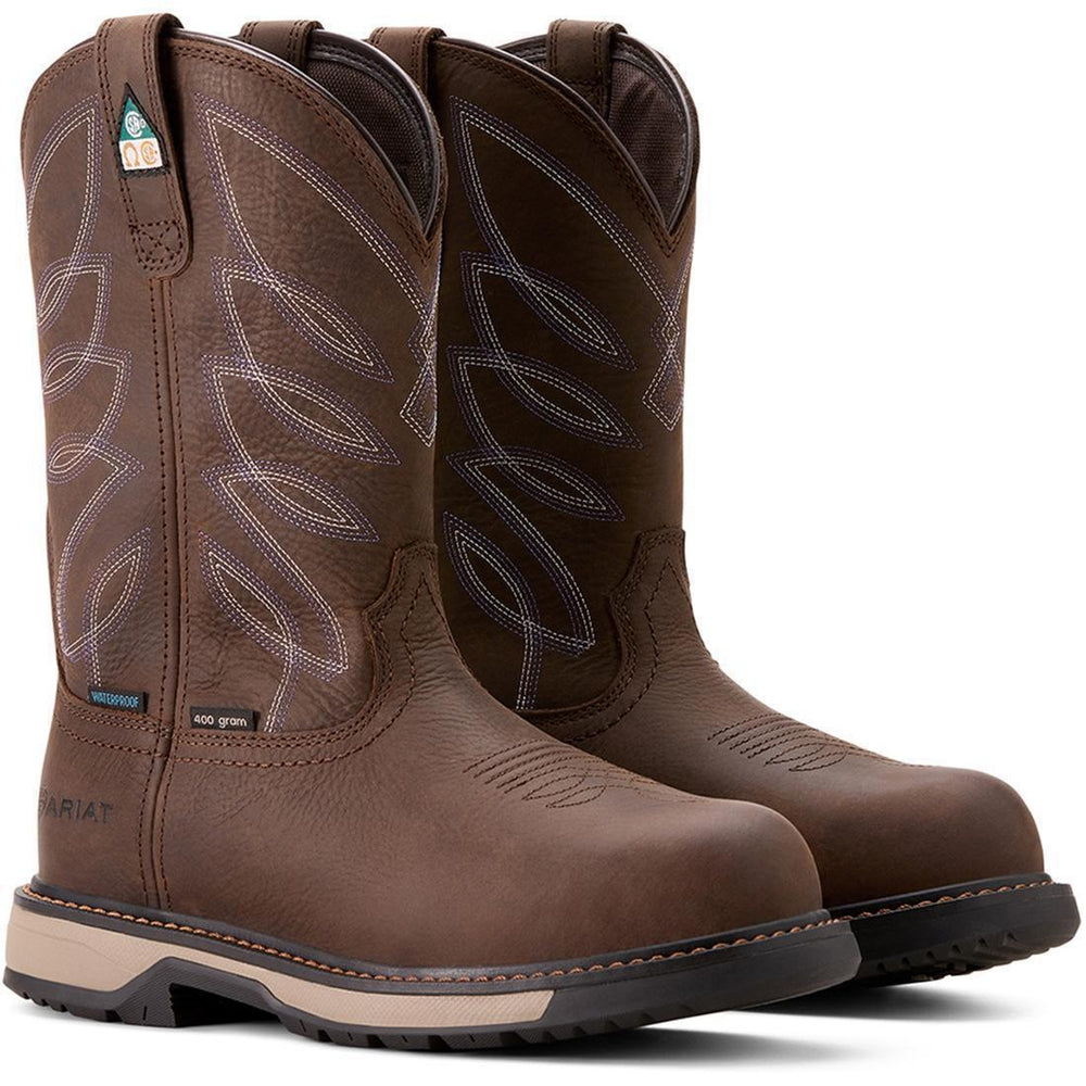 Riveter Women's CSA Glacier Grip Waterproof 400g Composite Toe Work Boot - Brown