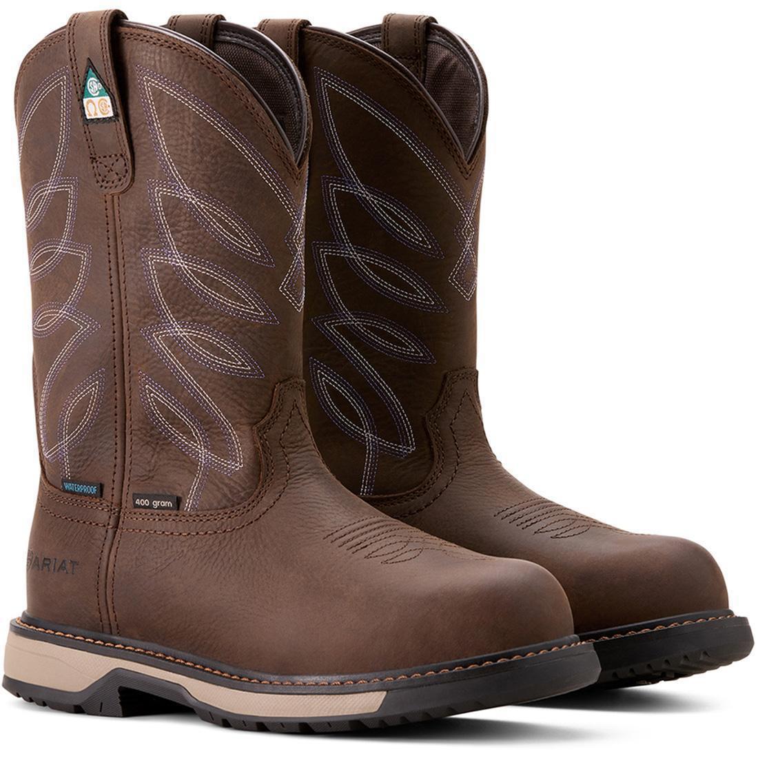 Riveter Women's CSA Glacier Grip Waterproof 400g Composite Toe Work Boot - Brown