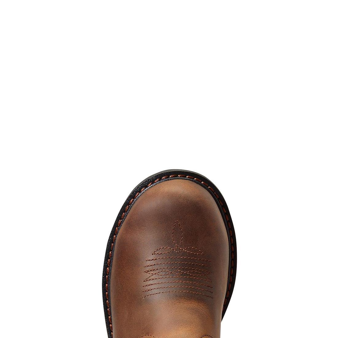 Ariat Fatbaby Work Women's Pull-On Steel Toe Work Boot - Brown Sole