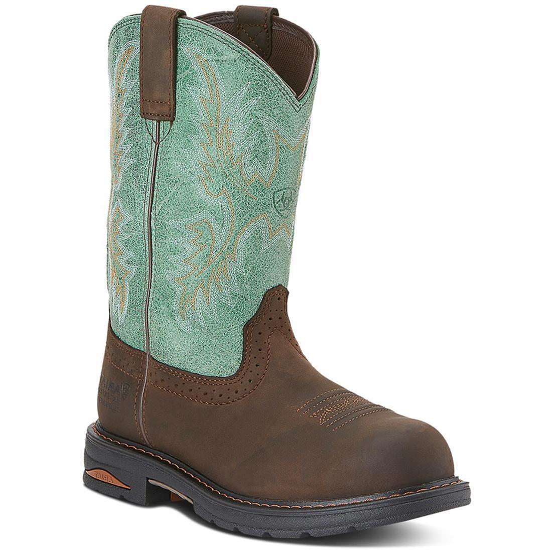 Ariat Tracey Women's Waterproof Composite Toe Work Boot - Brown Heel