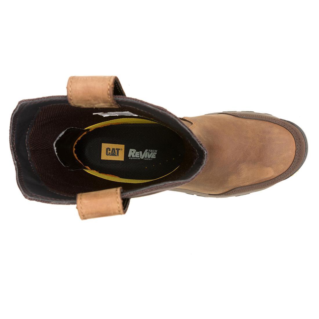 Threshold Rebound Pull On WP Steel-Toe Pull On Boot Bison