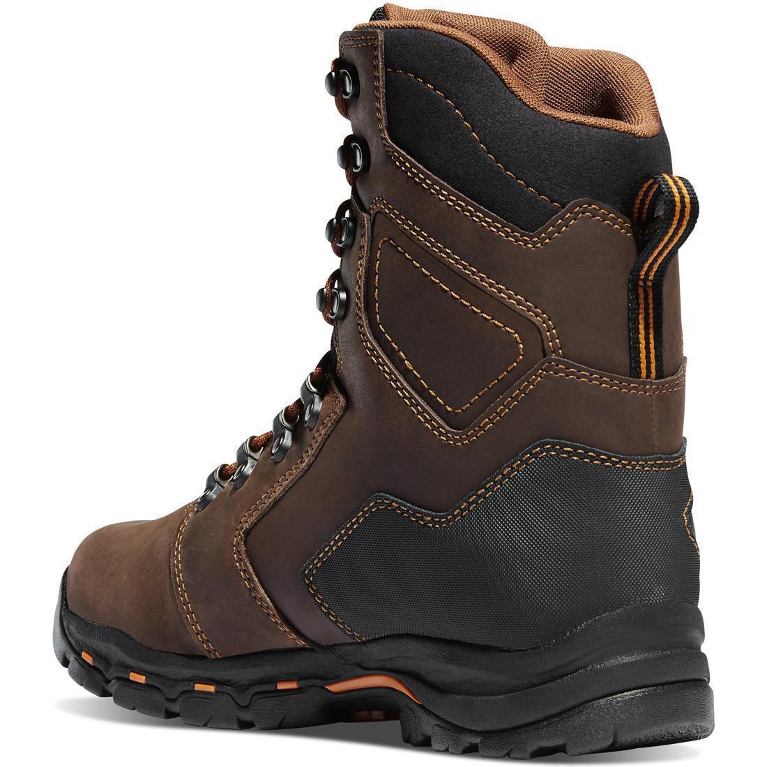 Vicious 8" 400G Nano Toe Work Boot Dark Brown