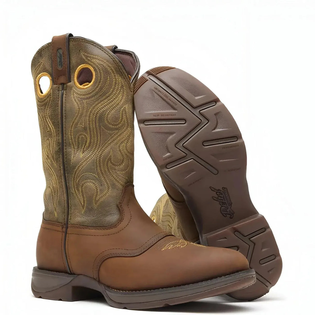 Durango Rebel™ by Durango® Distressed Brown Saddle Western Boot Sole
