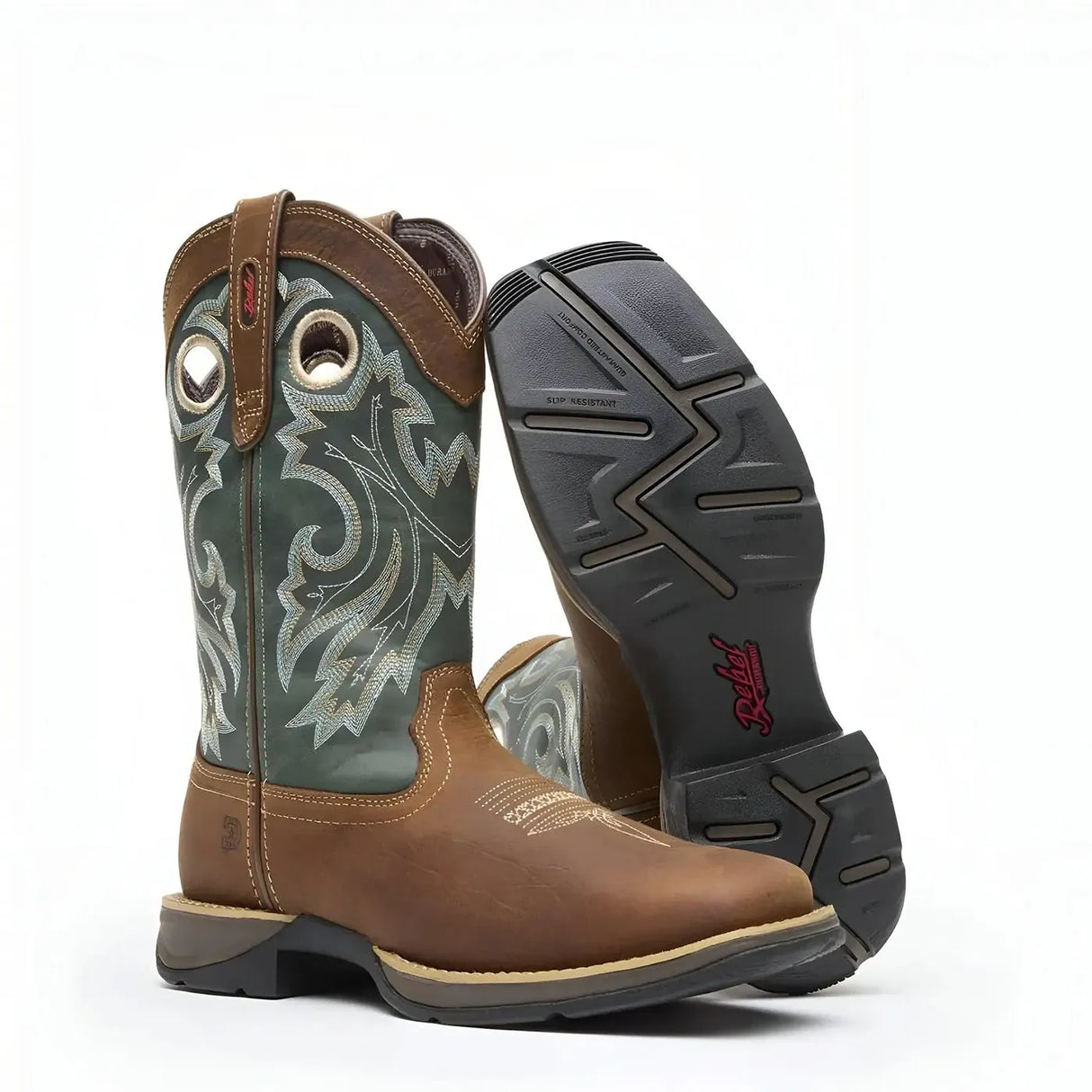 Durango Rebel Pull-On Western Boot Saddlehorn And Clover Sole