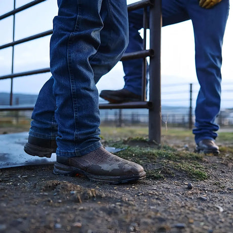 Durango Maverick XP Steel Toe Waterproof Western Work Boot Dark And Black