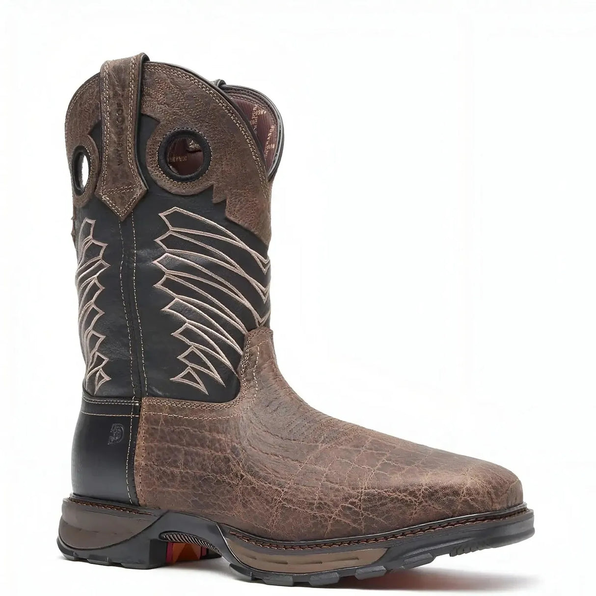 Durango Maverick XP Steel Toe Waterproof Western Work Boot Dark And Black Inner