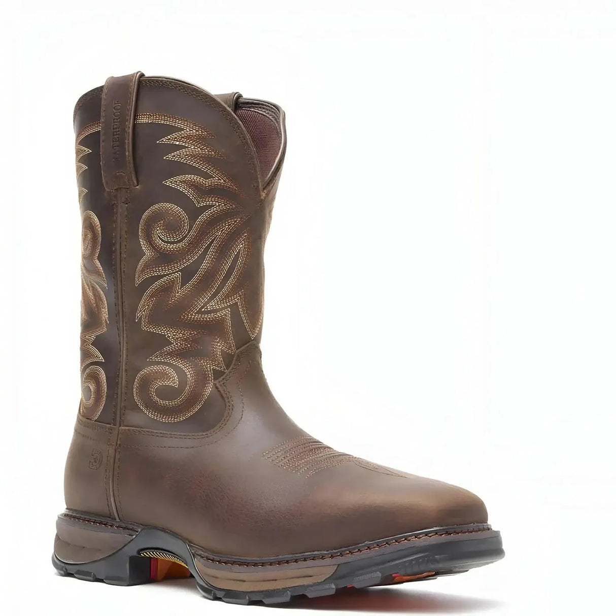 Durango Maverick XP Steel Toe Waterproof Western Work Boot Brown Sole