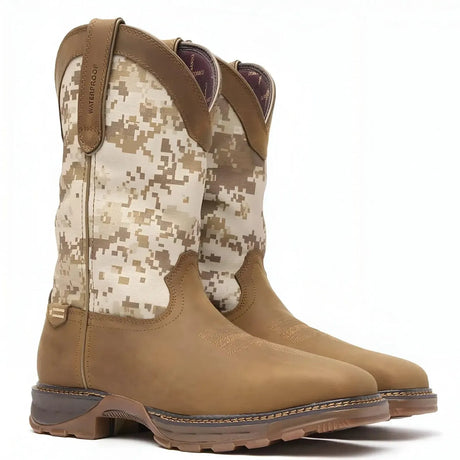 Durango Maverick XP Steel Toe Waterproof Western Work Boot Desert Camo Sole