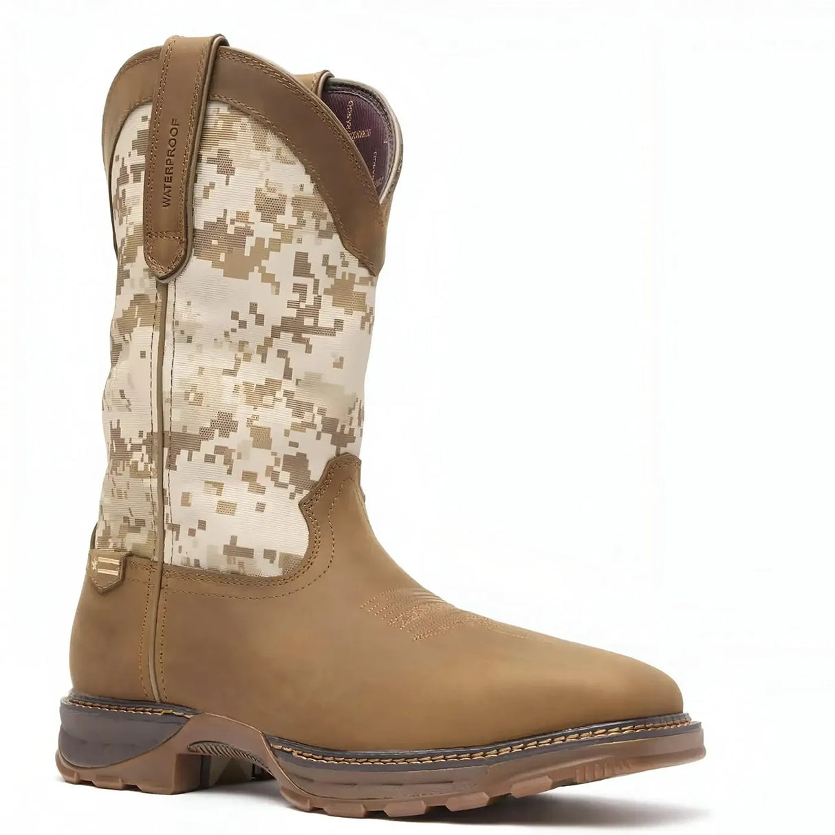 Durango Maverick XP Steel Toe Waterproof Western Work Boot Desert Camo Inner