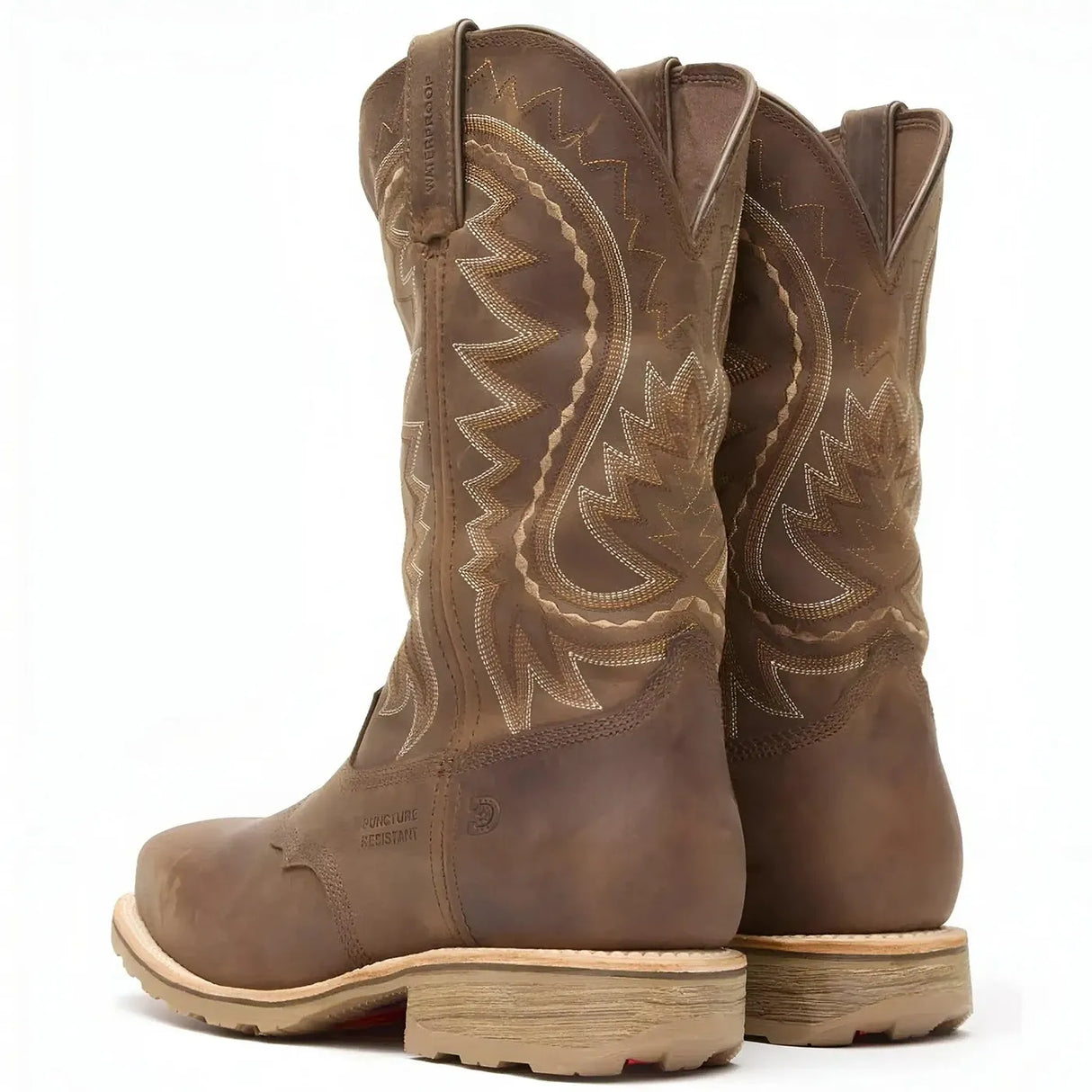 Durango Maverick Pro Steel Toe Waterproof Western Work Boot Tan Inner