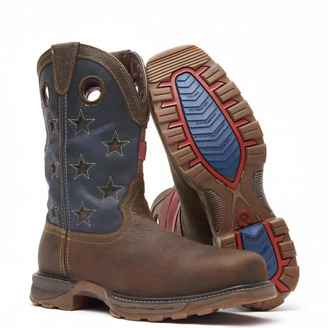 Durango Maverick XP Composite Toe Waterproof Western Work Boot Vintage Flag