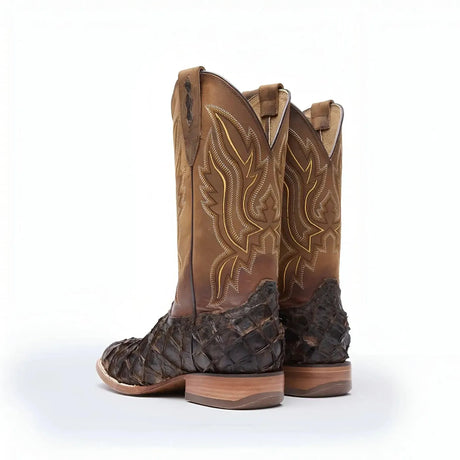 Durango Premium Exotics Dark Brown Pirarucu Western Boot Sole