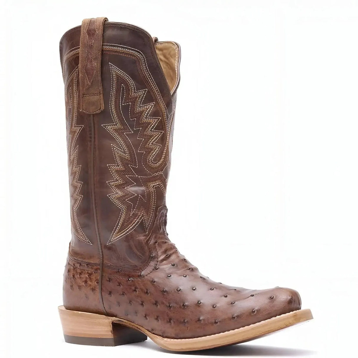 Durango PRCA Collection Full-Quill Ostrich Western Boot kango Tobacco And Rust Sole