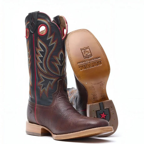 Durango PRCA Collection Shrunken Bullhide Western Boot Chestnut & Black Sole