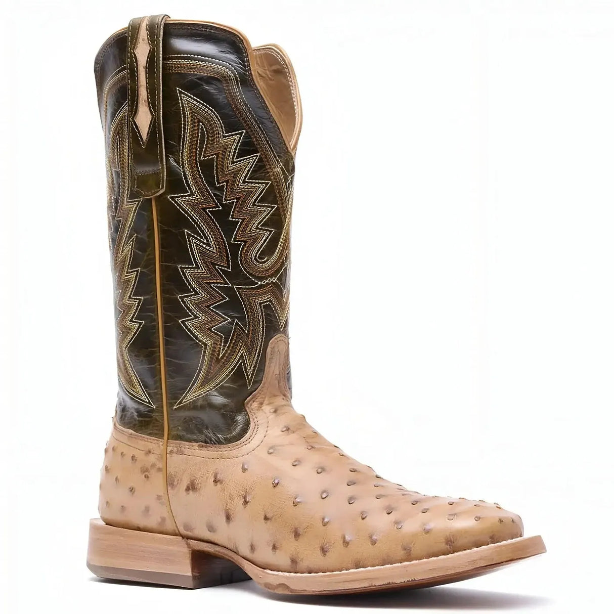 Durango PRCA Collection Full-Quill Ostrich Western Boot Antiqued Saddle Sole
