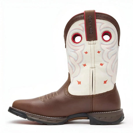 Durango Women’s Durango Maverick Steel Toe Waterproof Western Work Boot sable Brown White Inner