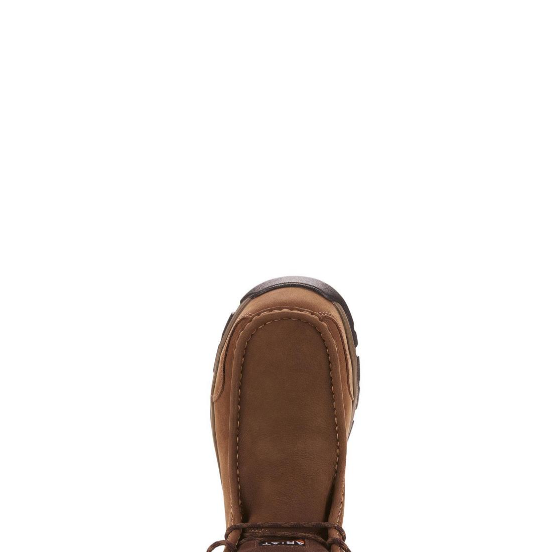 Ariat Edge LTE Composite-Toe Moc Toe Work Boot Dark Brown Upper