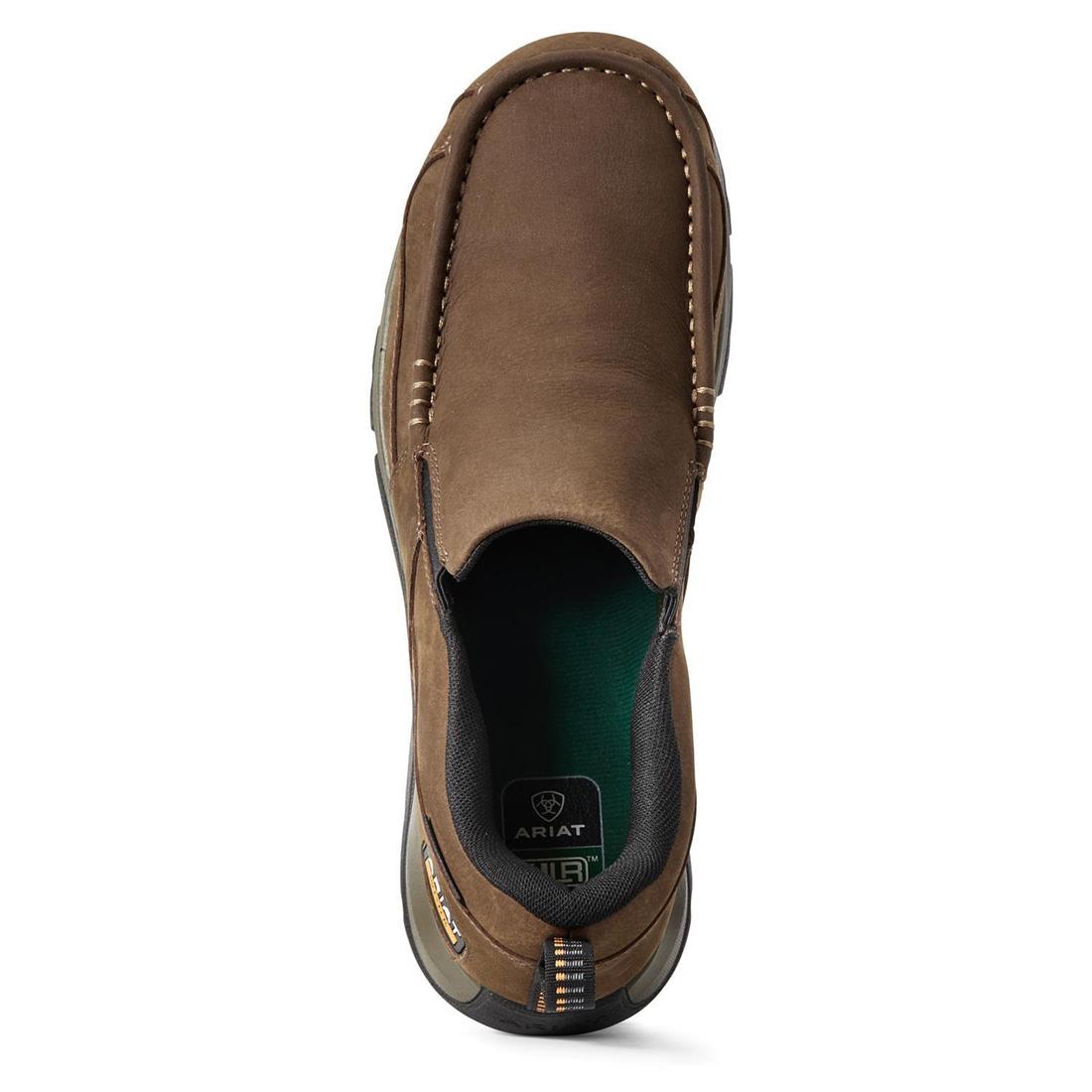 Ariat Edge LTE Composite-Toe SD Slip-On Work Shoe Dark Brown Upper